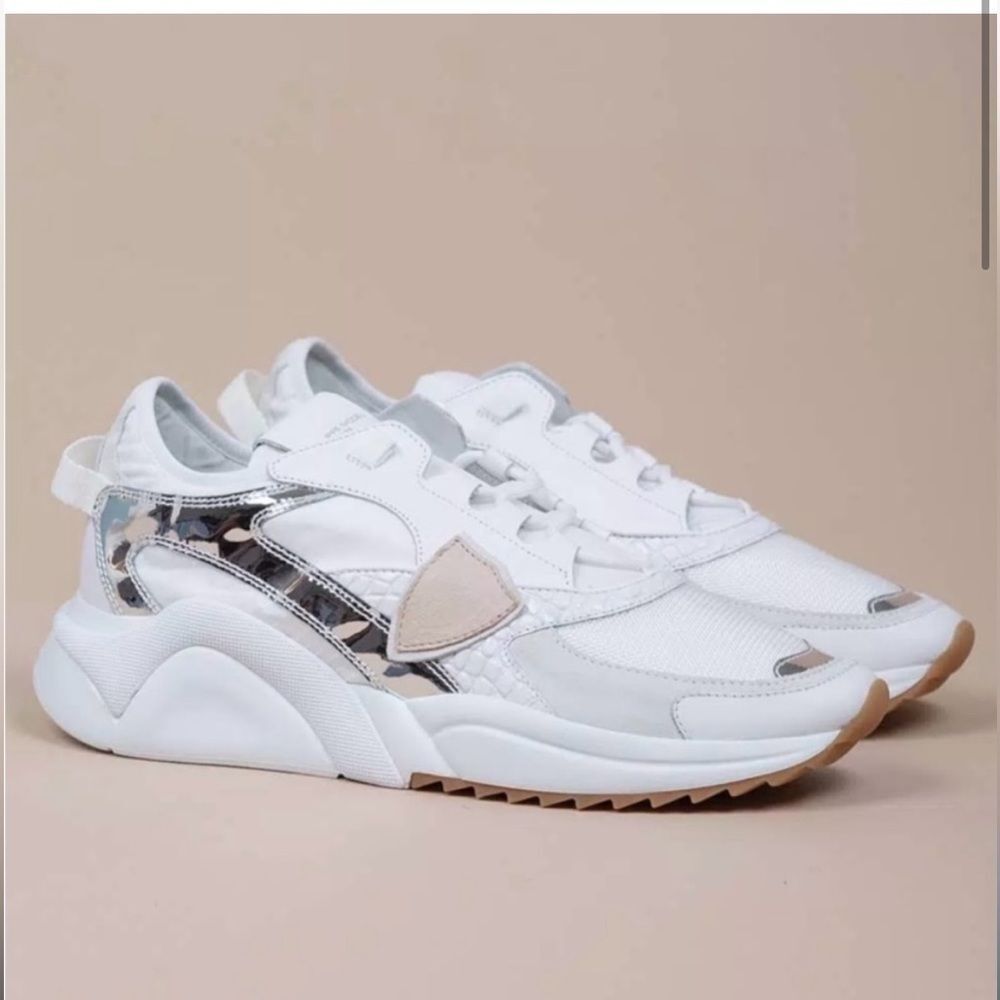 Philippe Model Paris White Chunky Sneakers 40 US 9.5 Leather Fashion Trainers